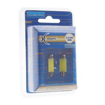 549 р. Лампа светодиодная 12V C5W SV8.5-8 36мм двухцокольная блистер XENITE XENITE 1009442  с доставкой в г. Кемерово. Увеличить фотографию 1