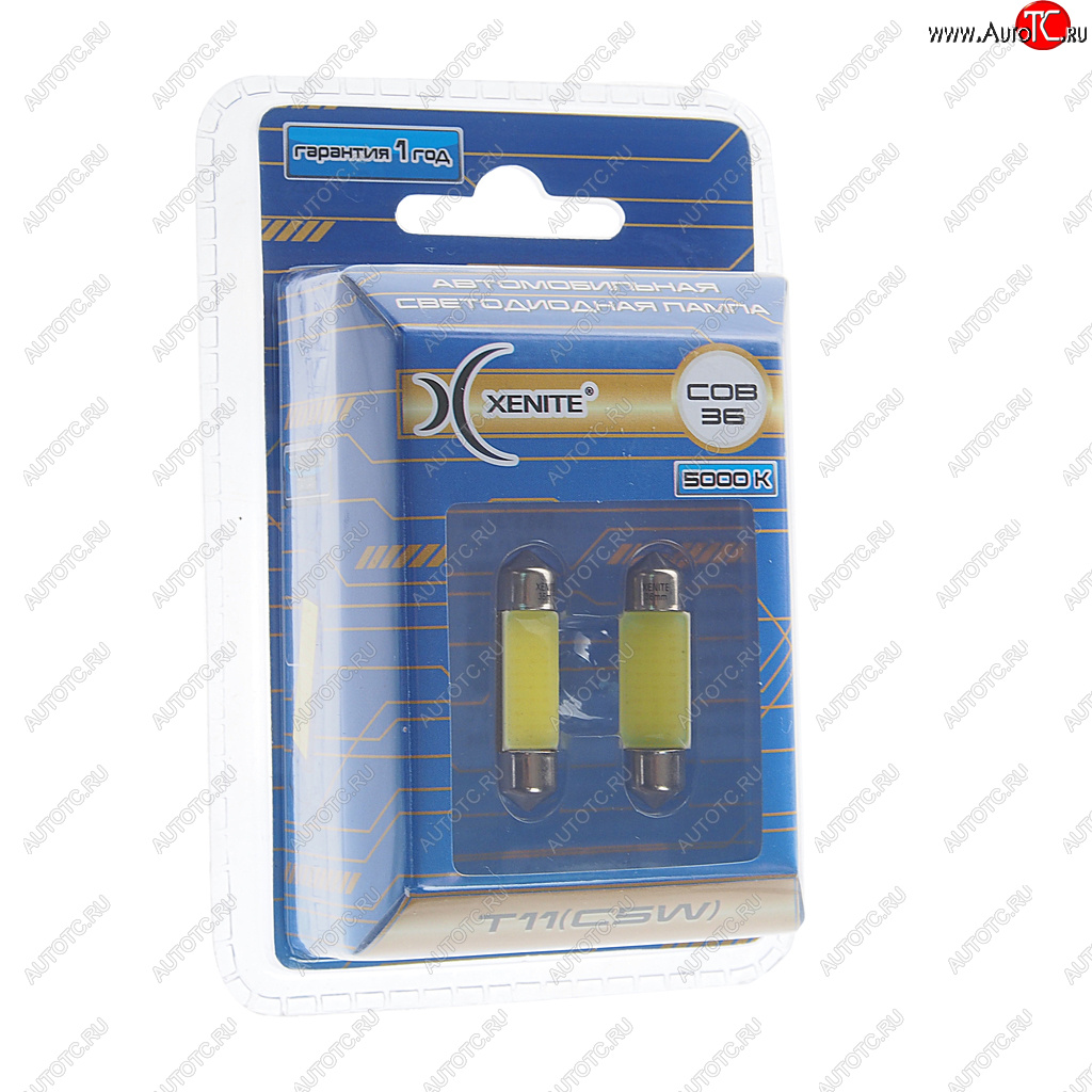 549 р. Лампа светодиодная 12V C5W SV8.5-8 36мм двухцокольная блистер XENITE XENITE 1009442  с доставкой в г. Кемерово
