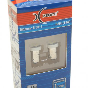 243 р. Лампа светодиодная 12V T4W BA9s 55Lm бокс (2шт.) XENITE XENITE 1009545  с доставкой в г. Кемерово. Увеличить фотографию 2