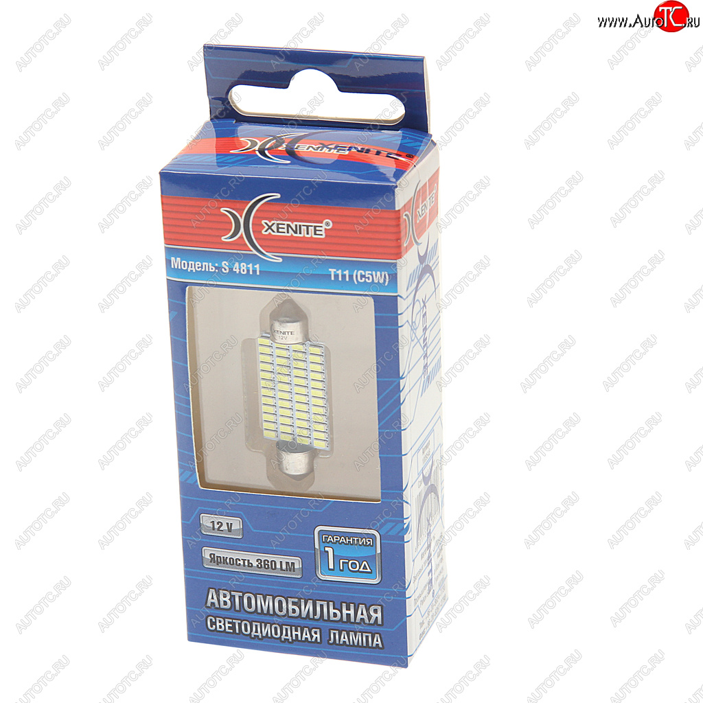 285 р. Лампа светодиодная 12V C5W SV8.5-8 двухцокольная блистер (1шт.) XENITE XENITE 1009546  с доставкой в г. Кемерово