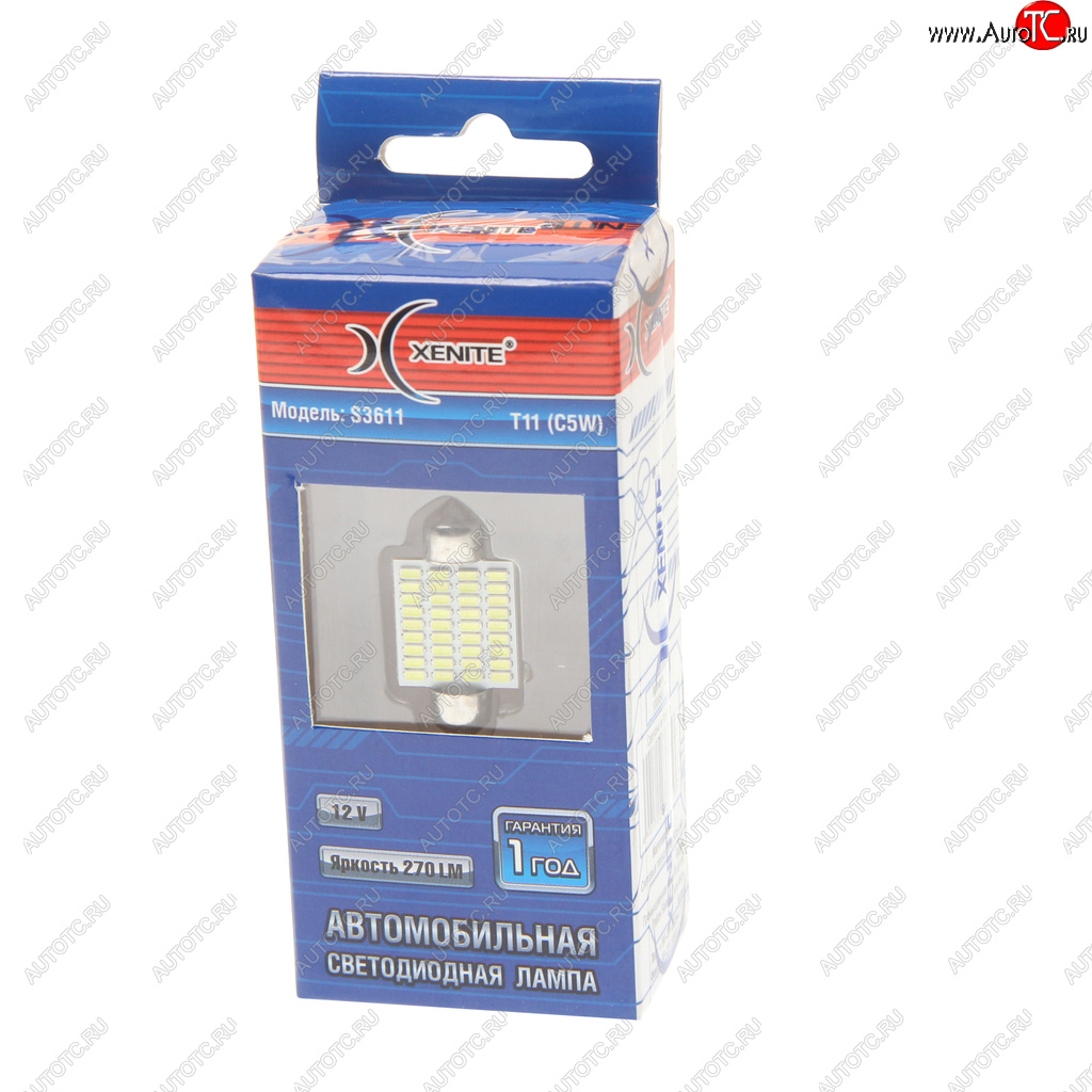 234 р. Лампа светодиодная 12V C5W SV8.5-8 двухцокольная блистер (1шт.) XENITE XENITE 1009581  с доставкой в г. Кемерово