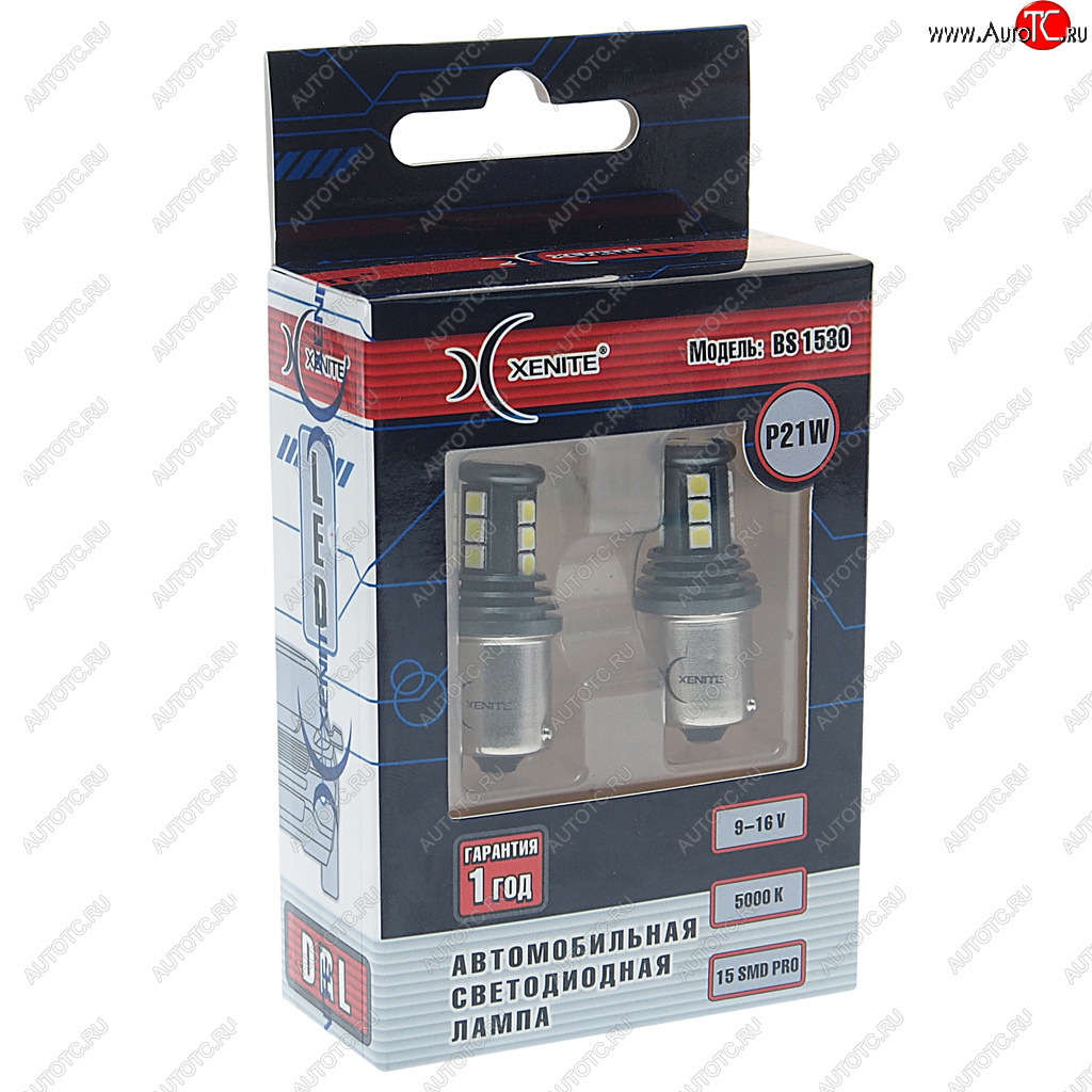 919 р. Лампа светодиодная 12V P21W BA15S блистер (2шт.) XENITE XENITE 1009609  с доставкой в г. Кемерово