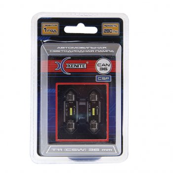 629 р. Лампа светодиодная 12V C5W SV8.5-8 36мм двухцокольная блистер (2шт.) XENITE XENITE 1009616  с доставкой в г. Кемерово. Увеличить фотографию 1