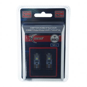 294 р. Лампа светодиодная 12V W5W T10W W2.1х9.5d бесцокольная блистер (2шт.) XENITE XENITE 1009641  с доставкой в г. Кемерово. Увеличить фотографию 1