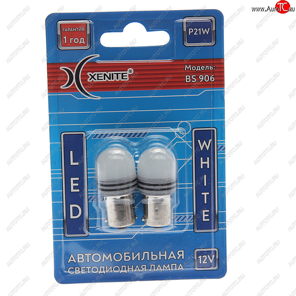 459 р. Лампа светодиодная 12V P21W BA15S блистер (2шт.) XENITE XENITE 1009653  с доставкой в г. Кемерово