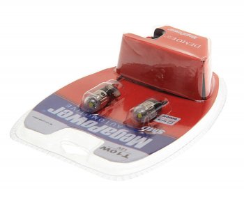 589 р. Лампа светодиодная 12V W5W T10 W2.1x9.5d 6000K с тестером блистер (2шт.) MEGAPOWER MEGAPOWER-AUTOMOTIVE 10120w-2блт  с доставкой в г. Кемерово. Увеличить фотографию 2