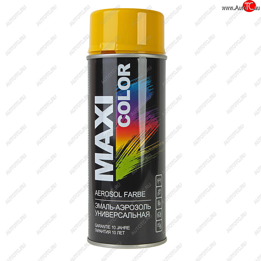 439 р. Краска желтая аэрозоль 400мл MAXI COLOR MAXI COLOR 1021mx  с доставкой в г. Кемерово