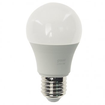 154 р. Лампа светодиодная E27 A60 7W (60W) 220V холодный GAUSS GAUSS 102502207  с доставкой в г. Кемерово. Увеличить фотографию 1