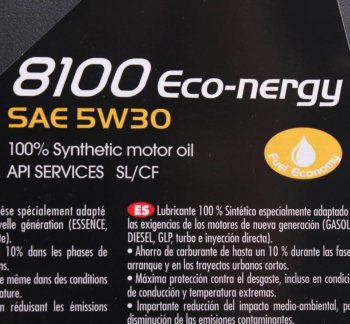 5 999 р. Масло моторное 8100 ECO-NERGY 5W30 синт.5л MOTUL MOTUL 102898  с доставкой в г. Кемерово. Увеличить фотографию 2