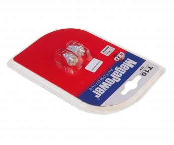 95 р. Лампа светодиодная 12V W5W T10 W2.1x9.5d 6000K 4 LED блистер (2шт.) MEGAPOWER MEGAPOWER-AUTOMOTIVE 10313w-2бл  с доставкой в г. Кемерово. Увеличить фотографию 2