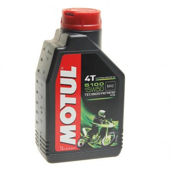 1 389 р. Масло моторное для 4-х тактных двигателей 5100 ESTER 4T 15W50 псинт.1л MOTUL MOTUL 104080  с доставкой в г. Кемерово. Увеличить фотографию 1