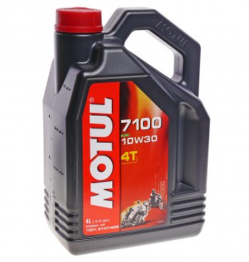 6 349 р. Масло моторное для 4-х тактных двигателей 7100 4T 10W30 синт.4л MOTUL MOTUL 104090  с доставкой в г. Кемерово. Увеличить фотографию 1