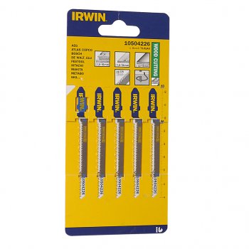 869 р. Пилка для лобзика набор 5шт. дерево 56мм IRWIN IRWIN 10504226  с доставкой в г. Кемерово. Увеличить фотографию 1