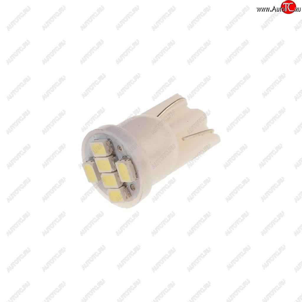 40 р. Лампа светодиодная 12V W5W T10 W2.1x9.5d 6000K 6 LED MEGAPOWER MEGAPOWER-AUTOMOTIVE 10511w  с доставкой в г. Кемерово