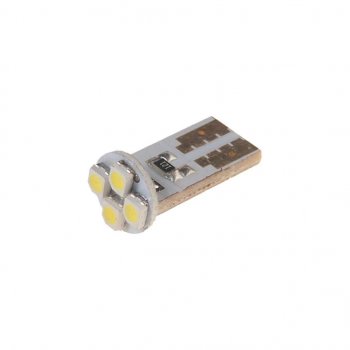 31 р. Лампа светодиодная 12V W5W T10 W2.1x9.5d 6000K 4 LED MEGAPOWER MEGAPOWER-AUTOMOTIVE 10513w  с доставкой в г. Кемерово. Увеличить фотографию 2