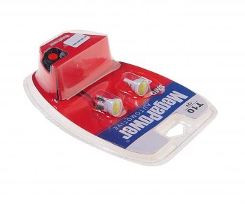 299 р. Лампа светодиодная 12V W5W T10 W2.1x9.5d 6000K с тестером блистер (2шт.) MEGAPOWER MEGAPOWER-AUTOMOTIVE 10514w-2блт  с доставкой в г. Кемерово. Увеличить фотографию 2