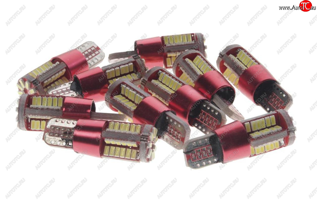 154 р. Лампа светодиодная 1224V W5W T10W W2.1x9.5d 6000K 57 SMD линза с обманкой White MEGA ELECTRIC MEGA ELECTRIC 10570  с доставкой в г. Кемерово