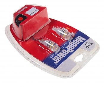 459 р. Лампа светодиодная 12V W5W T10 W2.1x9.5d 6000K с тестером блистер (2шт.) MEGAPOWER MEGAPOWER-AUTOMOTIVE 10712w-2блт  с доставкой в г. Кемерово. Увеличить фотографию 2