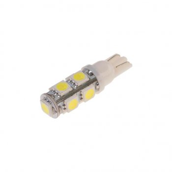 24 р. Лампа светодиодная 12V W5W T10 W2.1x9.5d 6000K 9 LED MEGAPOWER MEGAPOWER-AUTOMOTIVE 10715w  с доставкой в г. Кемерово. Увеличить фотографию 1
