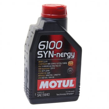 1 099 р. Масло моторное 6100 SYNERGIE 5W40 псинт.1л MOTUL MOTUL 107975  с доставкой в г. Кемерово. Увеличить фотографию 1