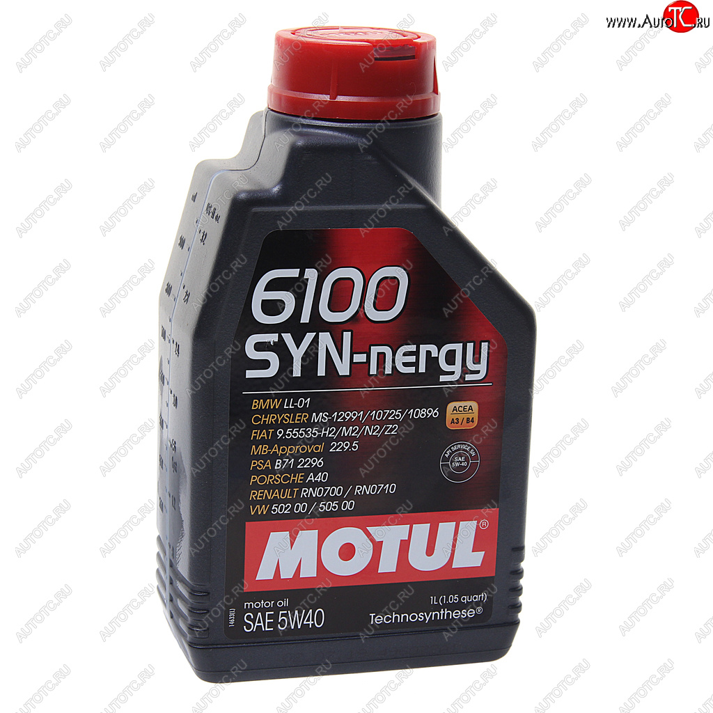 1 099 р. Масло моторное 6100 SYNERGIE 5W40 псинт.1л MOTUL MOTUL 107975  с доставкой в г. Кемерово