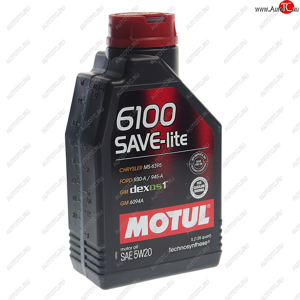 1 129 р. Масло моторное 6100 SAVE-LITE 5W20 синт.1л MOTUL MOTUL 108009 MOTUL 108009  с доставкой в г. Кемерово