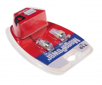 739 р. Лампа светодиодная 12V W5W T10 W2.1x9.5d 6000K 6 LED с тестером блистер (2шт.) MEGAPOWER MEGAPOWER-AUTOMOTIVE 10814w-2блт  с доставкой в г. Кемерово. Увеличить фотографию 2