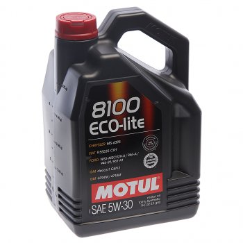 6 549 р. Масло моторное 8100 ECO-LITE 5W30 синт.5л MOTUL MOTUL 108214  с доставкой в г. Кемерово. Увеличить фотографию 1
