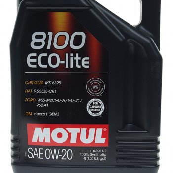 6 799 р. Масло моторное 8100 ECO-LITE 0W20 синт.4л MOTUL MOTUL 108535  с доставкой в г. Кемерово. Увеличить фотографию 2