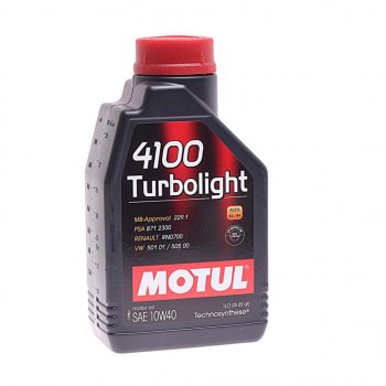 999 р. Масло моторное 4100 TURBOLIGHT 10W40 псинт.1л MOTUL MOTUL 108644  с доставкой в г. Кемерово. Увеличить фотографию 1