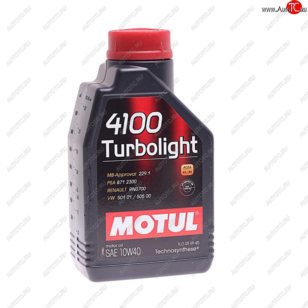 999 р. Масло моторное 4100 TURBOLIGHT 10W40 псинт.1л MOTUL MOTUL 108644  с доставкой в г. Кемерово