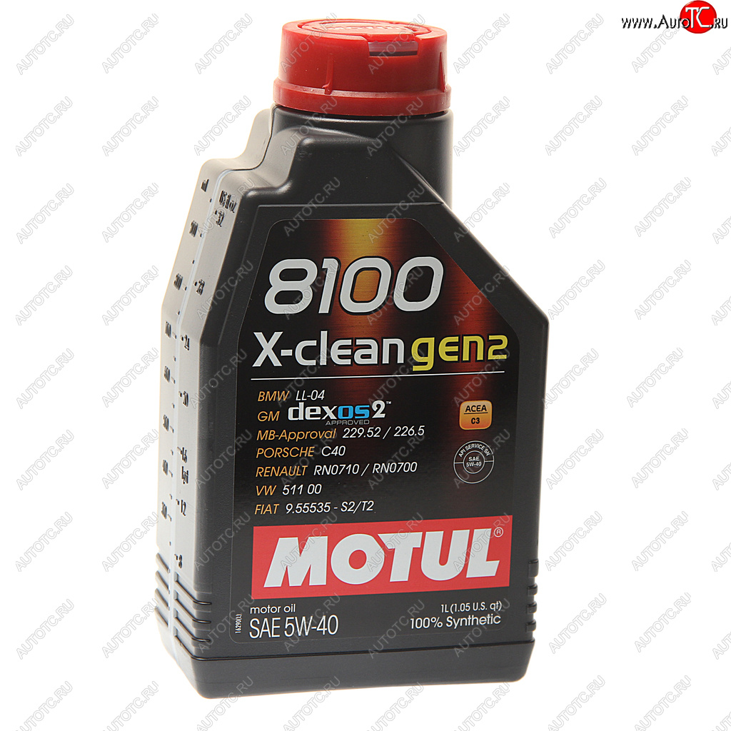 1 379 р. Масло моторное 8100 X-CLEAN GEN2 5W40 синт.1л MOTUL MOTUL 109761 MOTUL 109761  с доставкой в г. Кемерово