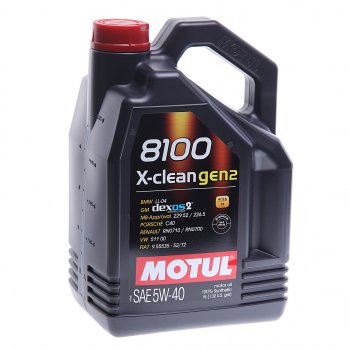 6 899 р. Масло моторное 8100 X-CLEAN GEN2 5W40 синт 5л MOTUL MOTUL 109762  с доставкой в г. Кемерово. Увеличить фотографию 1