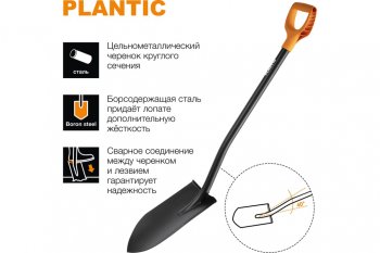 1 779 р. Лопата штыковая с металлическим черенком и ручкой Terra PLANTIC PLANTIC TERRA 11003-01  с доставкой в г. Кемерово. Увеличить фотографию 3
