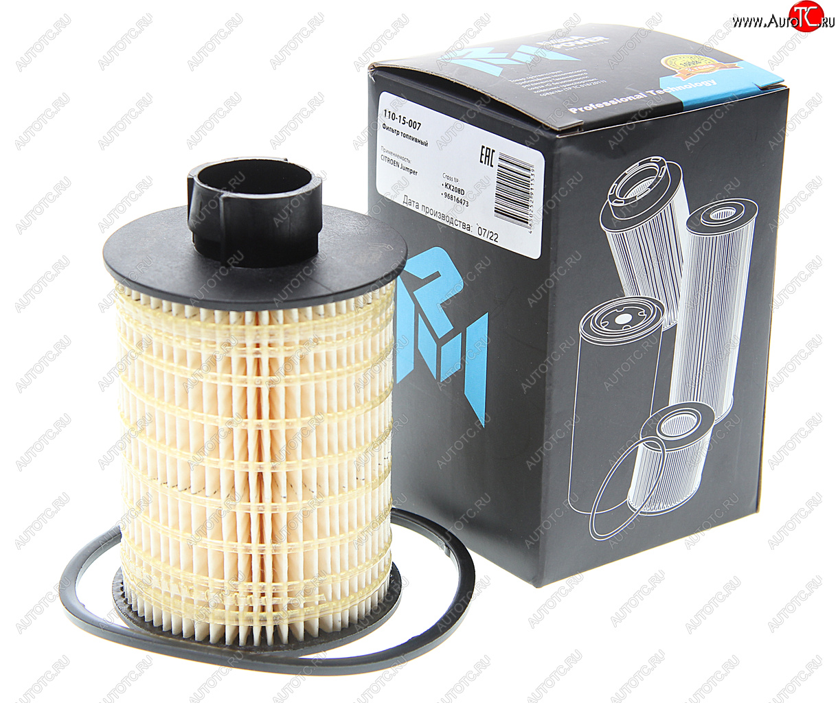 260 р. Фильтр топливный CITROEN Jumper MEGAPOWER MEGAPOWER 110-15-007  с доставкой в г. Кемерово