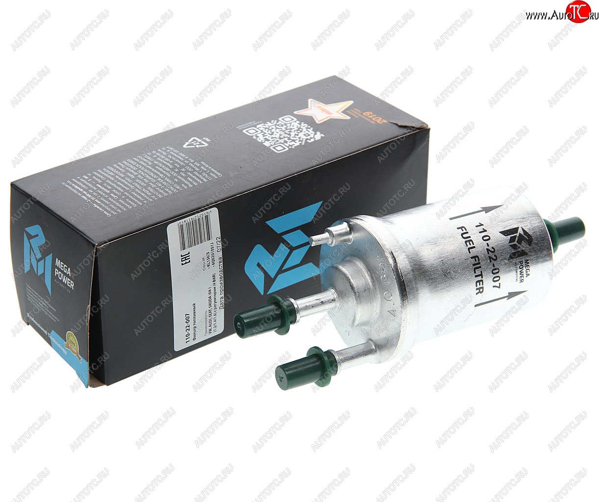 819 р. Фильтр топливный VW AUDI SEAT SKODA (04-) (1.21.41.6) с регулятором (4 BAR) MEGAPOWER MEGAPOWER 110-22-007  с доставкой в г. Кемерово