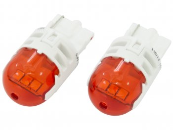 2 689 р. Лампа светодиодная 12V W21W WX3x16d 80Лм (2шт.) Led Amber Ultinon Pro6000 PHILIPS PHILIPS 11065au60x2  с доставкой в г. Кемерово. Увеличить фотографию 1