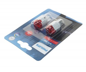 1 899 р. Лампа светодиодная 12V W215W W3x16q блистер (2шт.) LED Red Ultinon Pro3000 PHILIPS PHILIPS 11066u30r-2бл  с доставкой в г. Кемерово. Увеличить фотографию 2