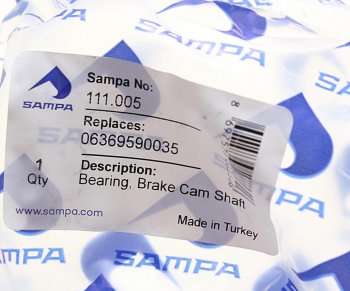 699 р. Втулка MAN F90,F2000,TGA вала тормозного (42x62x20-25мм) SAMPA SAMPA 111.005  с доставкой в г. Кемерово. Увеличить фотографию 3