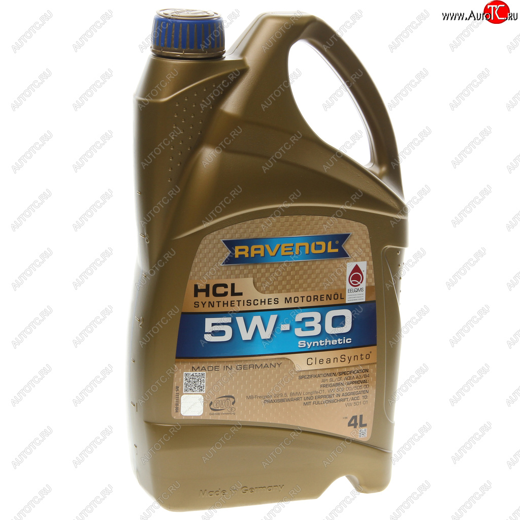 6 099 р. Масло моторное HCL 5W30 синт.4л RAVENOL RAVENOL 1111118-004  с доставкой в г. Кемерово