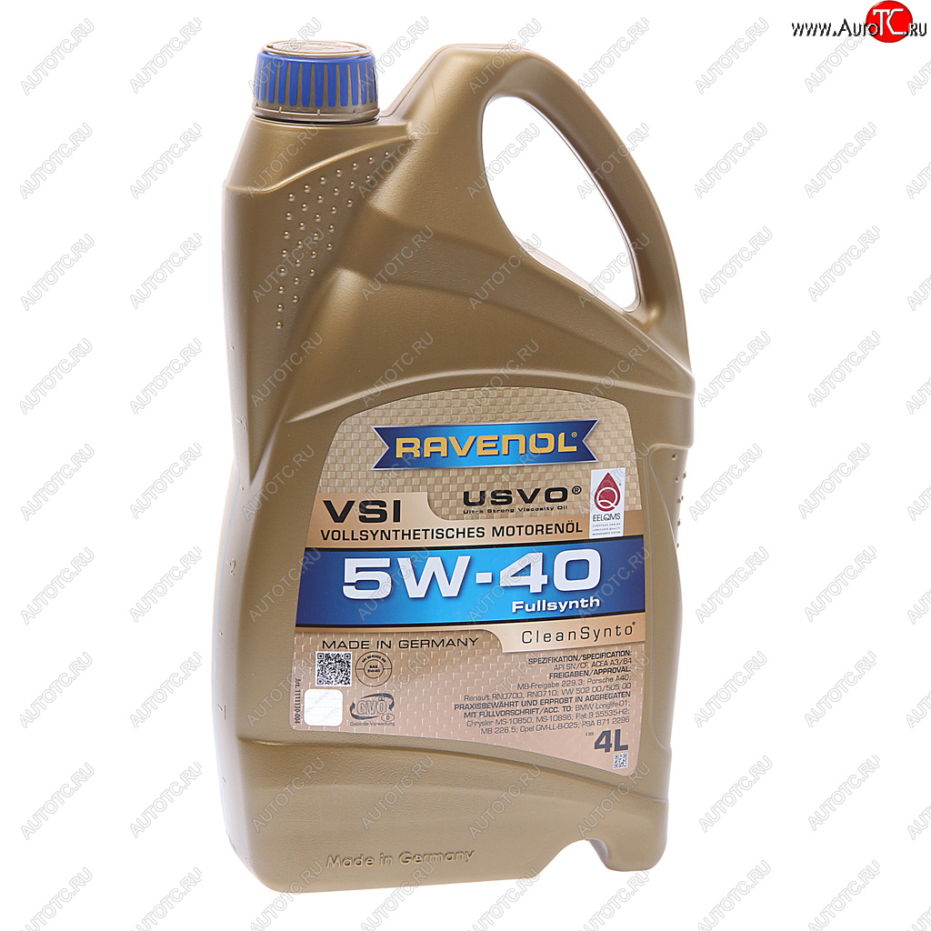 8 349 р. Масло моторное VSI 5W40 синт.4л RAVENOL RAVENOL 1111130-004  с доставкой в г. Кемерово