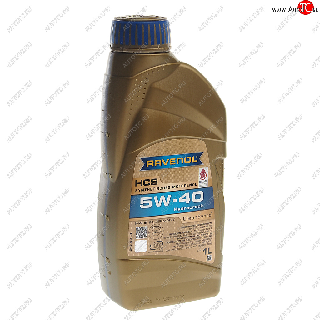 1 489 р. Масло моторное HCS 5W40 синт.1л RAVENOL RAVENOL 1112105-001  с доставкой в г. Кемерово