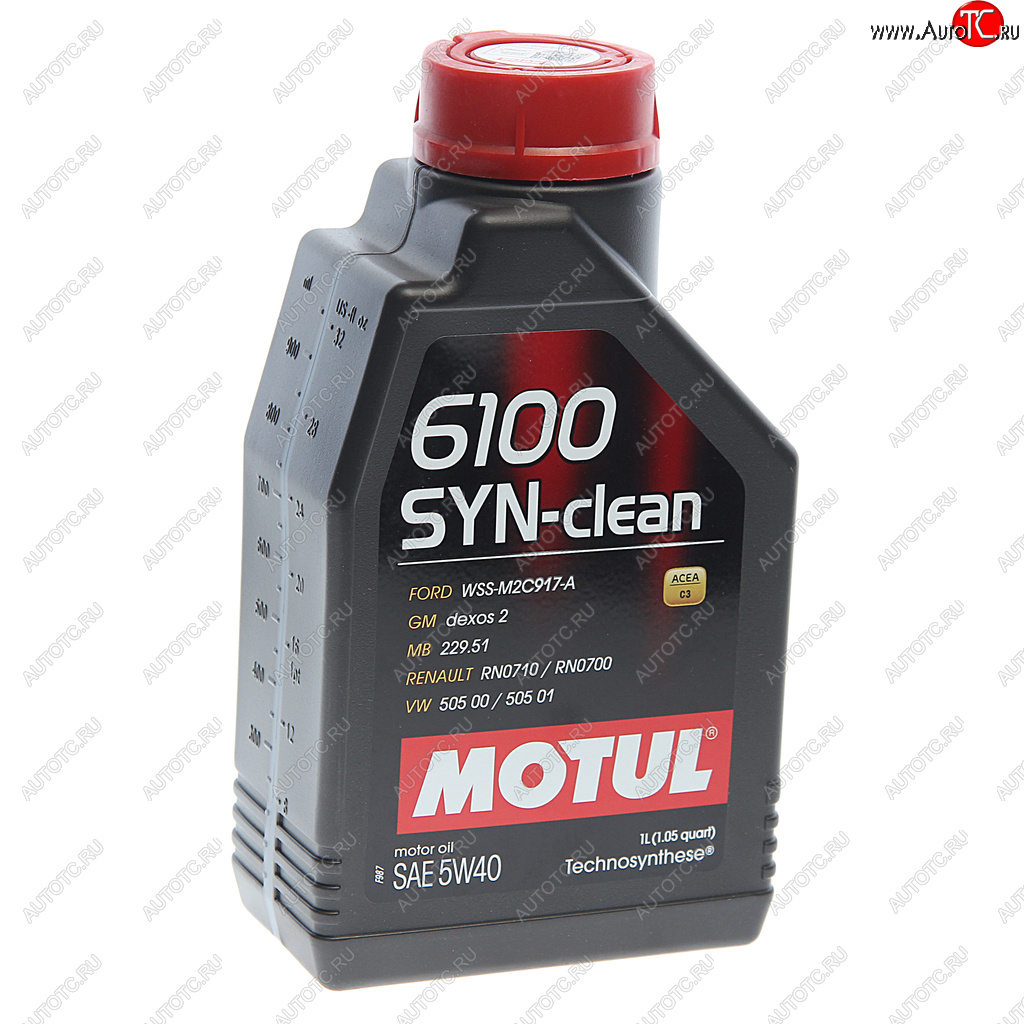 1 259 р. Масло моторное 6100 SYN-CLEAN 5W40 псинт.1л MOTUL MOTUL 111691  с доставкой в г. Кемерово