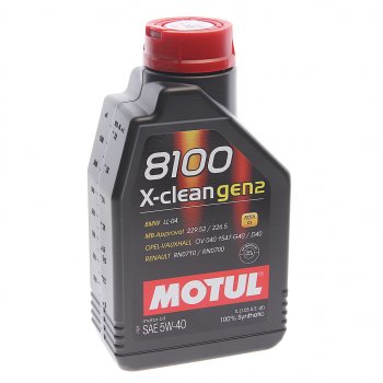 1 469 р. Масло моторное 8100 X-CLEAN GEN2 5W40 синт.1л MOTUL MOTUL 112118  с доставкой в г. Кемерово. Увеличить фотографию 1