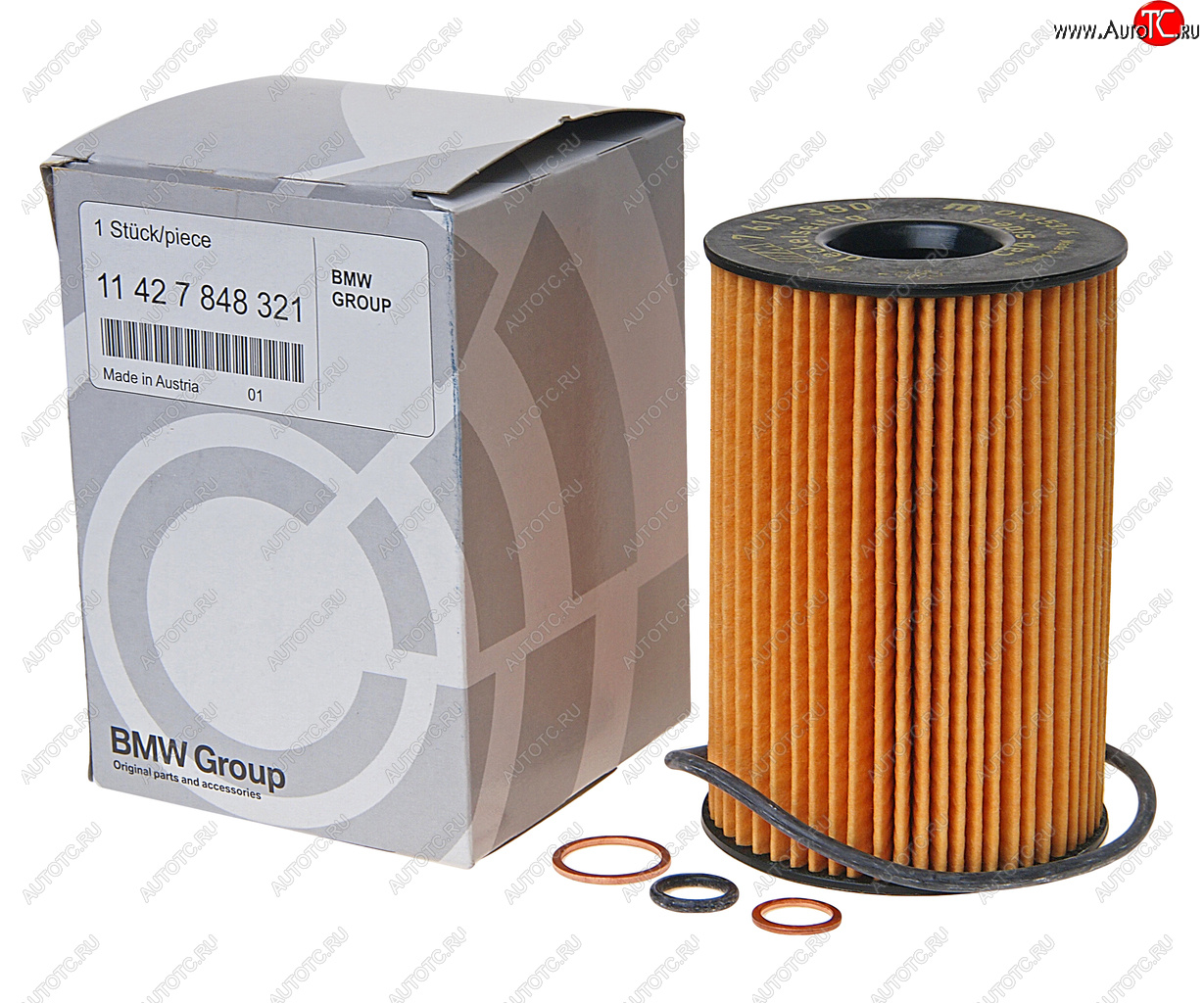 3 399 р. Фильтр масляный BMW 5 (F10,F18),6 (F06,F12,F13),X5 (E70,F15,F85),X6 (E71,F16) OE BMW 11427848321 BMW 11427848321  с доставкой в г. Кемерово