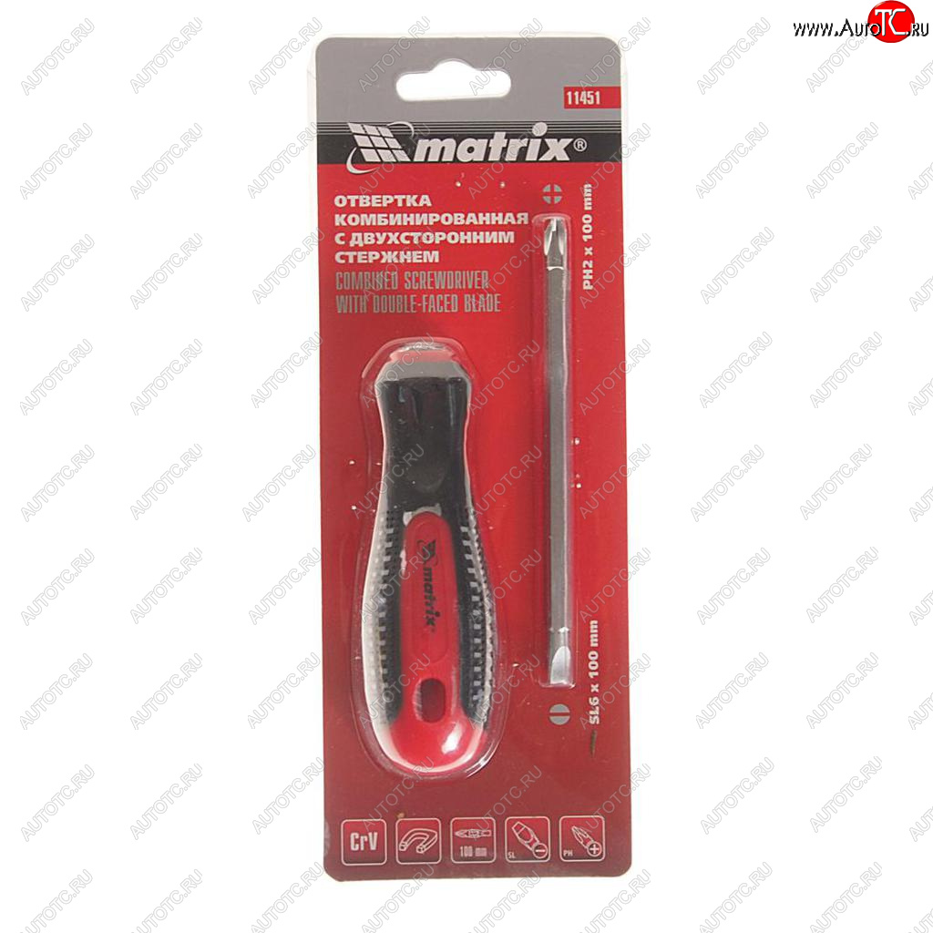 208 р. Отвертка комбинированная SL6.0хPH2.0 Fusion MATRIX MATRIX 11451  с доставкой в г. Кемерово