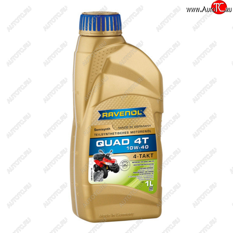 1 659 р. Масло моторное для 4-х тактных двигателей квадроциклов QUAD 4T 10W40 псинт.1л RAVENOL RAVENOL 1152160-001  с доставкой в г. Кемерово