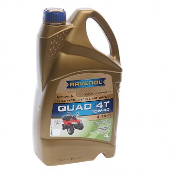 4 949 р. Масло моторное для 4-х тактных двигателей квадроциклов QUAD 4T 10W40 псинт.4л RAVENOL RAVENOL 1152160-004  с доставкой в г. Кемерово. Увеличить фотографию 1