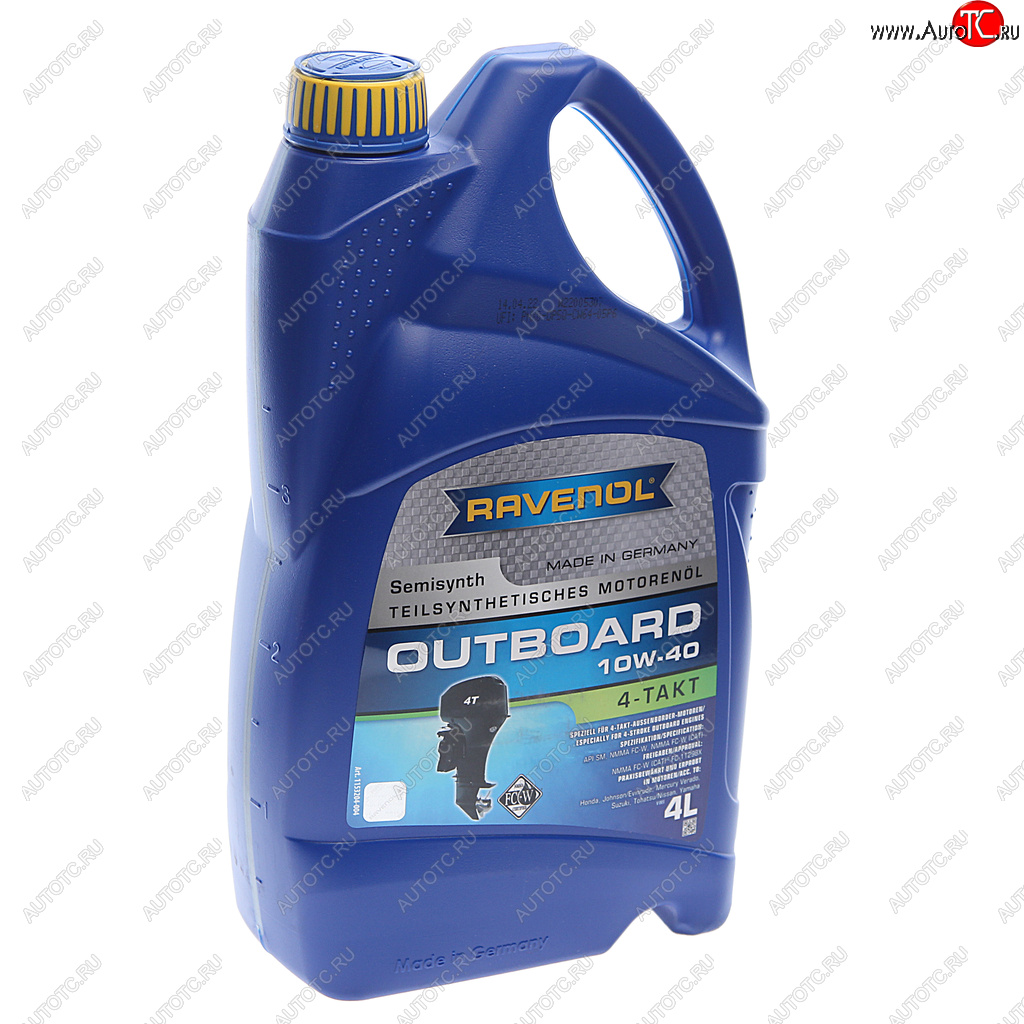 6 349 р. Масло моторное для 4-х тактных двигателей лодок OUTBOARD 10W40 псинт.4л RAVENOL RAVENOL 1153204-004  с доставкой в г. Кемерово