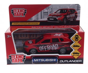799 р. Модель автомобиля MITSUBISHI Outlander металлическая ТЕХНОПАРК ТЕХНОПАРК 115633115510178355  с доставкой в г. Кемерово. Увеличить фотографию 2